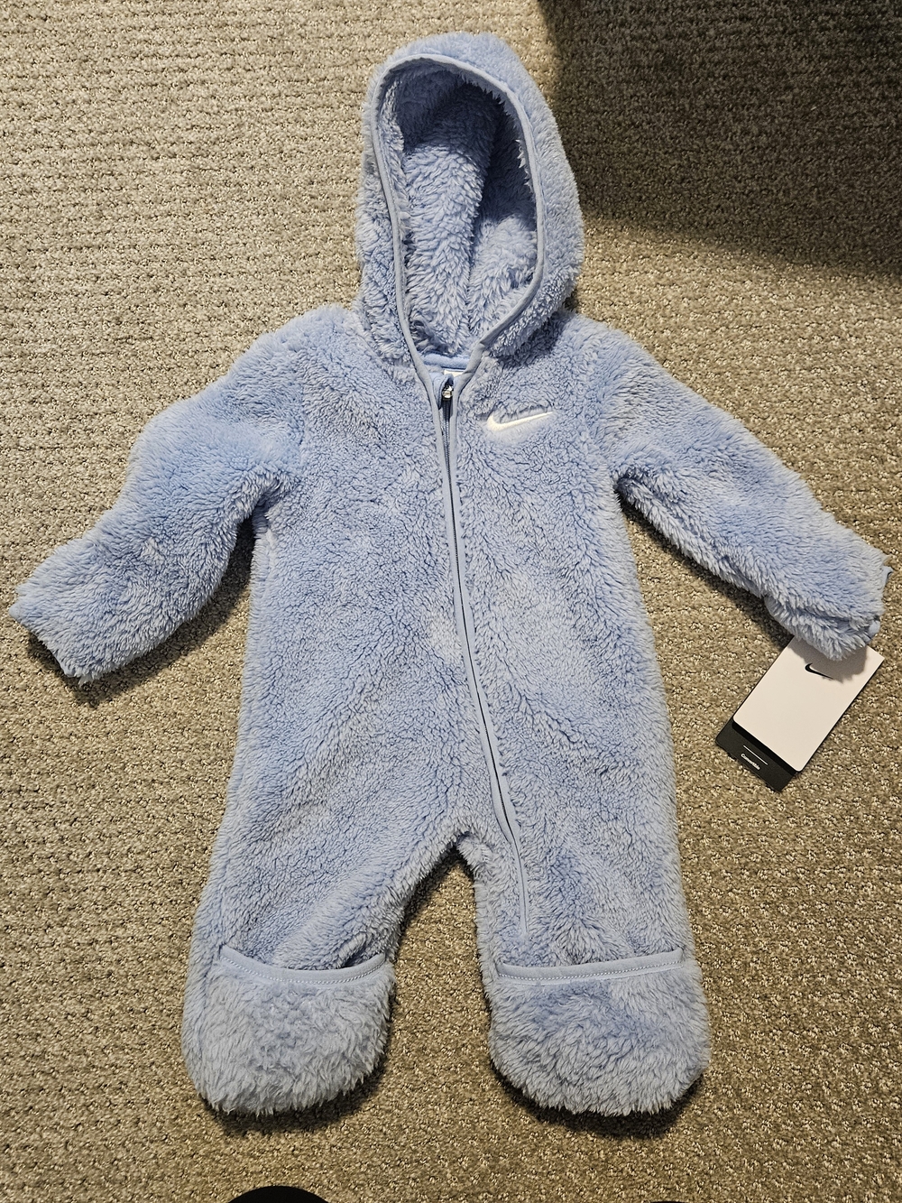 NWT Nike Baby 3M Blue Fleece Convertible Coverall